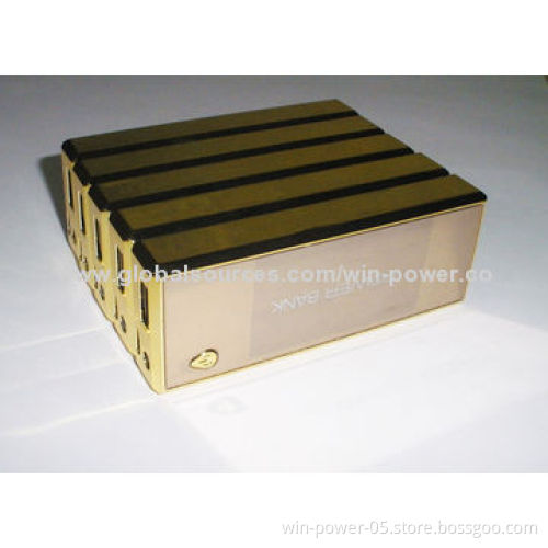 Gold Metal Power Bank with 5,200mAh Capacity, for All Mobile PhonesNew